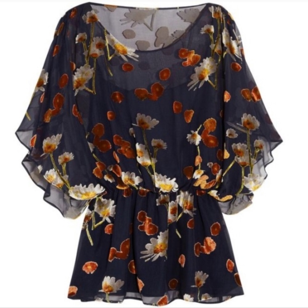 Alice and Olivia floral devore top